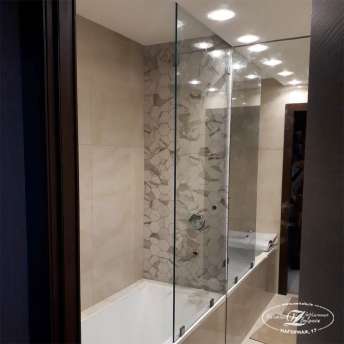 Стеклянные шторы для ванной